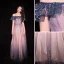 Scintillantes Dégradé De Couleur Rougissant Rose Robe De Soirée 2019 Princesse De l'épaule Glitter Paillettes Manches Courtes Dos Nu Longue Robe De Ceremonie