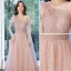 Luxe Champagne Robe De Bal 2018 Princesse Fait main Perlage Perle Paillettes V-Cou Dos Nu Sans Manches Train De Balayage Robe De Ceremonie