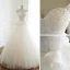 Élégant Ivoire Robe De Mariée 2019 Princesse Bretelles Spaghetti Perlage Paillettes Perle En Dentelle Fleur Sans Manches Dos Nu Longue