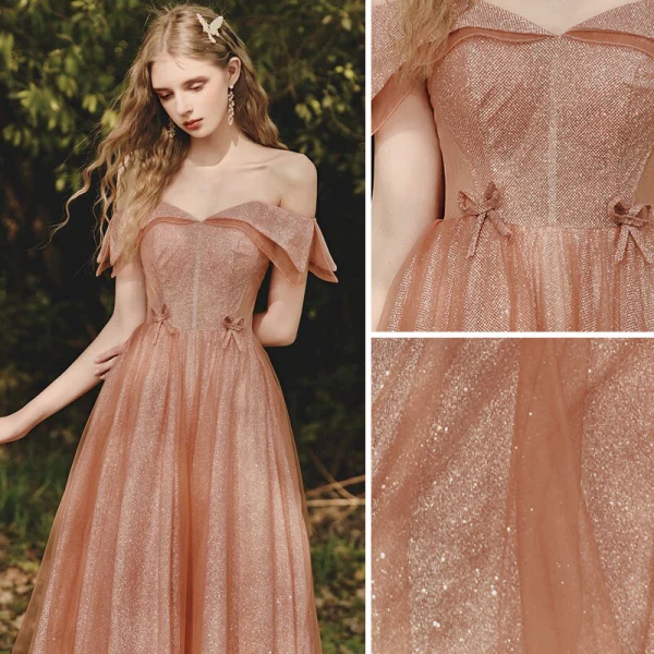 Élégant Champagne Robe De Mariée 2018 Robe Boule En Dentelle Fleur V-Cou Dos Nu Sans Manches Royal Train Mariage