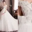 Élégant Ivoire Empire Enceinte Robe De Mariée 2019 De l'épaule Perlage Paillettes En Dentelle Fleur Manches Courtes Dos Nu Cathedral Train