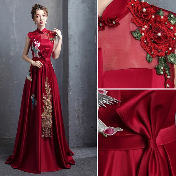 Chic / Beautiful Champagne Homecoming Graduation Dresses 2018 A-Line / Princess Sequins Lace Flower Scoop Neck Short Sleeve Knee-Length Formal Dresses