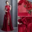 Chic / Beautiful Champagne Homecoming Graduation Dresses 2018 A-Line / Princess Sequins Lace Flower Scoop Neck Short Sleeve Knee-Length Formal Dresses