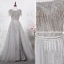 Luxe Rougissant Rose Fait main Cristal Robe De Ceremonie 2019 Princesse Encolure Dégagée Perlage T-Strap Faux Diamant Manches Courtes Train De Balayage Robe De Soirée