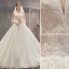 Fabuleux Champagne Robe De Mariée 2019 Princesse Bustier Perlage Paillettes Sans Manches Dos Nu Appliques Noeud Royal Train