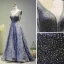 Luxury / Gorgeous Royal Blue Evening Dresses  2019 A-Line / Princess V-Neck Beading Crystal Sleeveless Backless Floor-Length / Long Formal Dresses