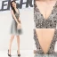 Chic / Beautiful Grape Prom Dresses 2019 A-Line / Princess V-Neck Beading Pearl Sequins Sleeveless Backless Knee-Length Formal Dresses