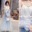 Modern / Fashion Sky Blue Evening Dresses  2019 A-Line / Princess Spaghetti Straps Sequins Long Sleeve Backless Floor-Length / Long Formal Dresses