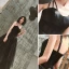 Modest / Simple Modern / Fashion Black Evening Dresses  2019 A-Line / Princess Scoop Neck Sleeveless Floor-Length / Long Formal Dresses
