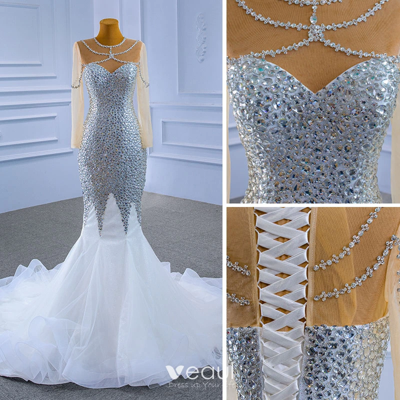 Silver Trumpet Wedding Dress