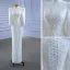 High-end Ivory Corset Wedding Dresses 2021 Trumpet / Mermaid High Neck Beading Pearl Sequins 3/4 Sleeve Floor-Length / Long Wedding