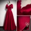 Vintage / Retro Burgundy Satin Prom Dresses 2021 A-Line / Princess Pearl Square Neckline Short Sleeve Backless Floor-Length / Long Prom Formal Dresses