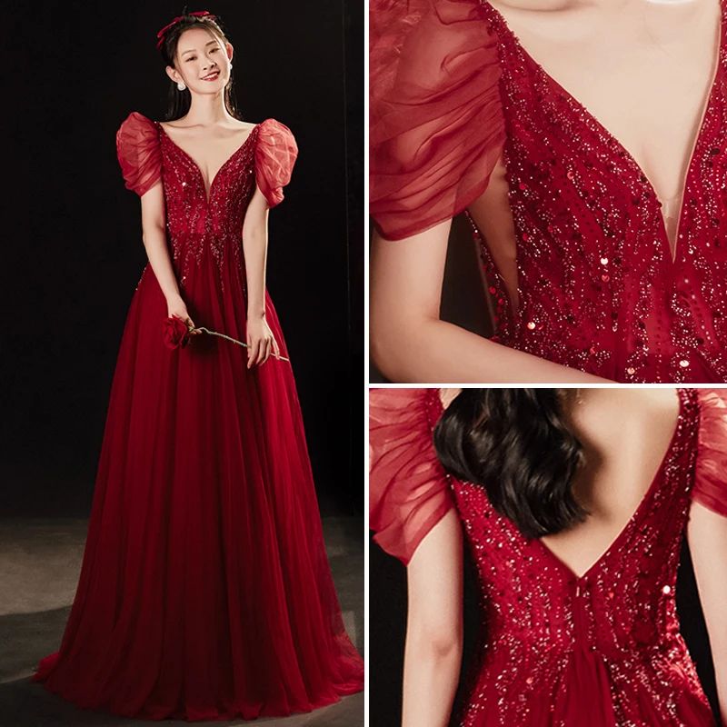 Baljurk met kantborduursel: Off shoulder avondjurk