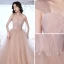 Charming Dusky Pink Prom Dresses 2021 A-Line / Princess Strapless Beading Pearl Sleeveless Backless Floor-Length / Long Prom Formal Dresses