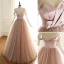 Elegante Rosa Ballkleider 2019 A Linie Off Shoulder Schleife Ärmellos Rückenfreies Lange Festliche Kleider