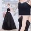 Chic / Belle Noire Robe De Bal 2019 Princesse Bretelles Spaghetti Sans Manches Dos Nu Paillettes Longue Robe De Ceremonie