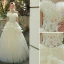 Charmant Ivory / Creme Brautkleider / Hochzeitskleider 2019 A Linie Rüschen Bandeau Applikationen Pailletten Spitze Blumen Ärmellos Rückenfreies Lange