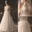 Charmant Ivory / Creme Brautkleider / Hochzeitskleider 2019 A Linie Neckholder Perlenstickerei Pailletten Spitze Blumen Ärmellos Rückenfreies Hof-Schleppe