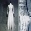 Haut de Gamme Champagne Robe De Soirée 2019 Princesse Encolure Dégagée Fait main Perlage Faux Diamant Ceinture Manches Longues Plumes Longue Robe De Ceremonie