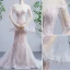 Charming Ivory Wedding Dresses 2023 Trumpet / Mermaid Off-The-Shoulder Lace Flower Long Sleeve Backless Chapel Train