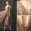 Chic / Belle Kaki de retour Robe De Graduation 2019 Princesse V-Cou Perlage Paillettes En Dentelle Fleur Manches Courtes Dos Nu Thé Longueur Robe De Ceremonie