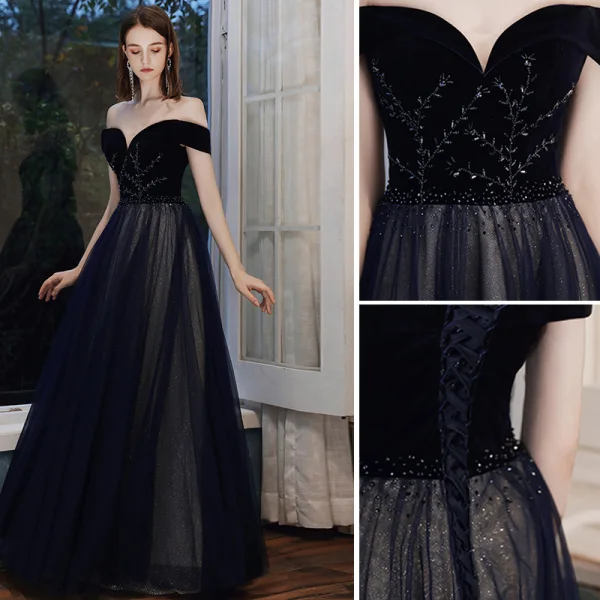 Chic / Belle Bordeaux Robe De Soirée Princesse 2018 Dentelle Impression Noeud Encolure Dégagée Avec Châle Manches Courtes Dos Nu Longue Robe De Ceremonie