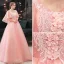 Chic / Belle Bordeaux Robe De Soirée 2018 Princesse Daim Impression De l'épaule Dos Nu Sans Manches Tribunal Train Robe De Ceremonie
