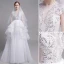 Haut de Gamme Blanche Robe De Mariée 2019 Princesse Encolure Dégagée Fait main Perlage Perle En Dentelle Fleur Paillettes Manches Courtes Volants en Cascade Tribunal Train