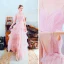 Chic / Belle Rose Bonbon Robe De Soirée 2019 Princesse Bretelles Spaghetti Sans Manches Dos Nu Volants en Cascade Longue Robe De Ceremonie