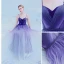 Charmant Violett Farbverlauf Abendkleider 2019 A Linie Spaghettiträger Perlenstickerei Kristall Ärmellos Rückenfreies Lange Festliche Kleider