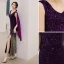 Charmant Violet Dégradé De Couleur Robe De Ceremonie 2019 Trompette / Sirène V-Cou Paillettes Sans Manches Dos Nu Longueur Cheville Robe De Soirée