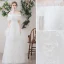 Light White Beach Wedding Dresses 2019 A-Line / Princess Off-The-Shoulder Pearl Lace Flower Appliques Short Sleeve Backless Floor-Length / Long