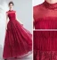 Vintage / Retro Burgundy Evening Dresses  2020 A-Line / Princess Ruffle High Neck Beading Crystal Sequins Sleeveless Backless Floor-Length / Long Formal Dresses