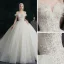 Simple Ivoire Robe De Mariée 2021 Robe Boule De l'épaule Perlage Cristal Paillettes Sans Manches Dos Nu Royal Train Mariage
