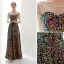 Charmant Multi-Couleurs Robe De Soirée 2019 Princesse Encolure Dégagée Paillettes 1/2 Manches Dos Nu Longue Robe De Ceremonie