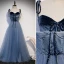 Classy Ocean Blue Prom Dresses 2020 A-Line / Princess Spaghetti Straps Bow Suede Sleeveless Backless Floor-Length / Long Formal Dresses