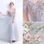 Classy Grey Prom Dresses 2020 A-Line / Princess Off-The-Shoulder Beading Crystal Lace Flower Sleeveless Backless Floor-Length / Long Formal Dresses