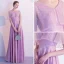 Chic / Belle Rose Bonbon Robe De Soirée 2020 Princesse V-Cou Faux Diamant Manches Courtes Dos Nu Longue Robe De Ceremonie