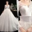 Charmant Ivoire Robe De Mariée 2020 Princesse V-Cou Perlage En Dentelle Fleur 3/4 Manches Dos Nu Cathedral Train