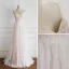 Charming Champagne Wedding Dresses 2020 A-Line / Princess Spaghetti Straps Lace Flower Sleeveless Backless Floor-Length / Long