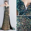 High End Multifarben Abendkleider 2020 Meerjungfrau Bandeau Perlenstickerei Pailletten Ärmellos Rückenfreies Sweep / Pinsel Zug Festliche Kleider