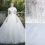 Fashion Ivory Wedding Dresses 2020 Ball Gown High Neck Beading Tassel Sequins Lace Flower Appliques Cap Sleeves Cathedral Train