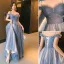 Charming Sky Blue Star Bridesmaid Dresses 2021 A-Line / Princess Spaghetti Straps Lace Sleeveless Backless Floor-Length / Long Bridesmaid Wedding Party Dresses