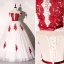 Élégant Ivoire Robe De Bal 2020 Robe Boule De l'épaule Rouge Appliques En Dentelle Fleur Noeud Faux Diamant Sans Manches Dos Nu Longue Robe De Ceremonie