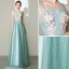Charming Mint Green Prom Dresses 2020 A-Line / Princess Spaghetti Straps Pearl Rhinestone Lace Flower Sleeveless Backless Floor-Length / Long Formal Dresses