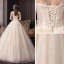 Fashion Champagne Corset Wedding Dresses 2020 Ball Gown Strapless Glitter Tulle Lace Flower Sleeveless Backless Floor-Length / Long