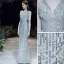 Scintillantes Argenté Paillettes Robe De Soirée 2020 Trompette / Sirène Col v profond Sans Manches Dos Nu Longue Robe De Ceremonie