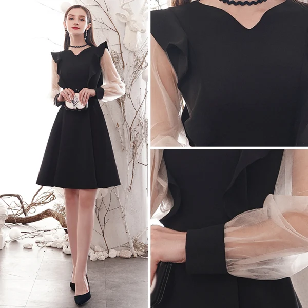 black backless halter dress Mini Crepe Halter Dress