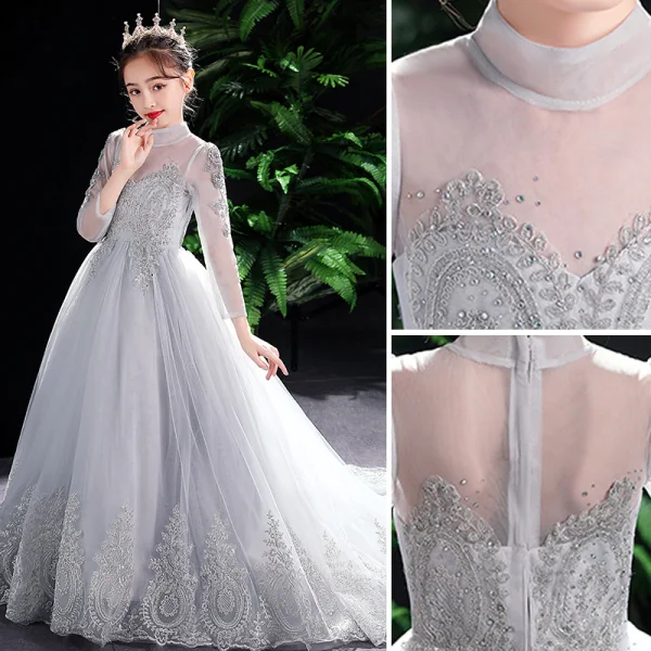 Chic / Beautiful Candy Pink Evening Dresses  2018 Trumpet / Mermaid Appliques Sash Lace Scoop Neck Floor-Length / Long Formal Dresses