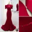 Chic / Beautiful Burgundy Satin Cheongsam / Qipao Evening Dresses 2021 A-Line / Princess High Neck Backless Rhinestone Sash Short Sleeve Floor-Length / Long Evening Party